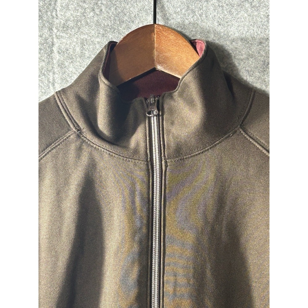 Men's Vintage Y2K Old Navy Brown Full Zip Track Jacket Size M Arm Stripe 80s 90s - Picture 4 of 7